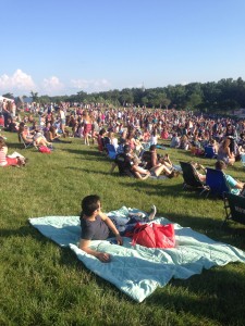 A mass of country fans bring their lawn chairs and blankets to WMZQ Fest at Jiffy Lube Live in order to enjoy a relaxing day of sunshine and country music.