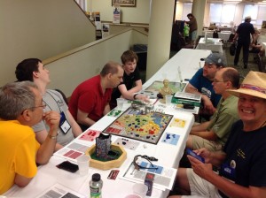 Senior Andrew Ruhnke presents his board game “Falling Sky” to potential players at the World Boardgaming Championships in 2015. Along with presenting the game, Ruhnke also became the world champion of the game “Andean Abyss”.
